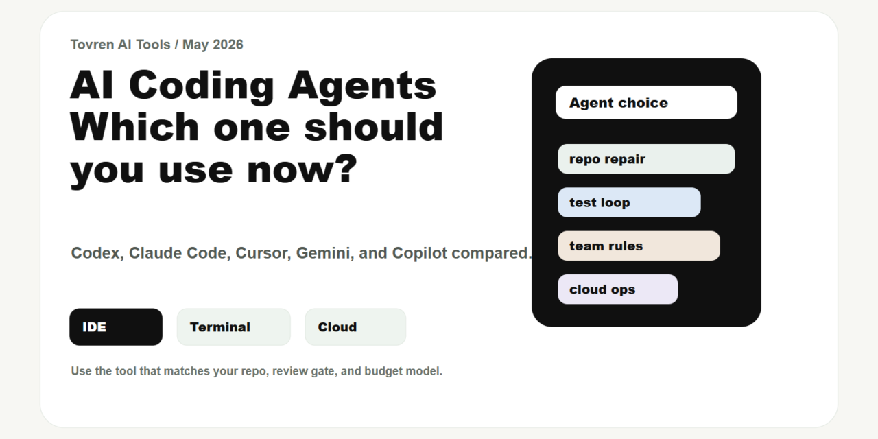 AI coding agents in 2026 compared by IDE terminal cloud repo repair test loop and team rules