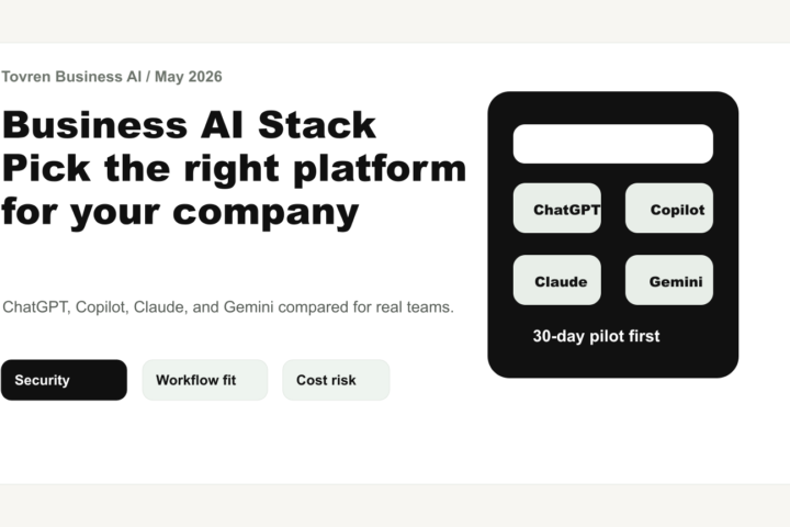 Business AI stack comparison for ChatGPT Copilot Claude and Gemini
