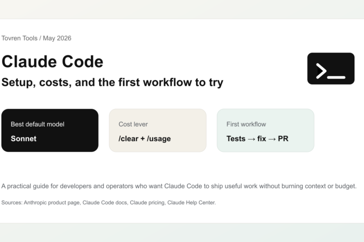 Claude Code setup, costs, and first workflow summary for developers