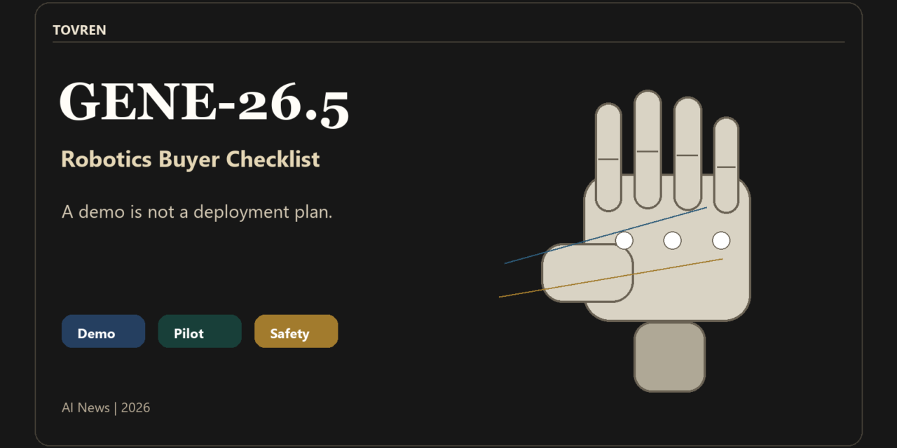 GENE-26.5 robotics buyer checklist cover