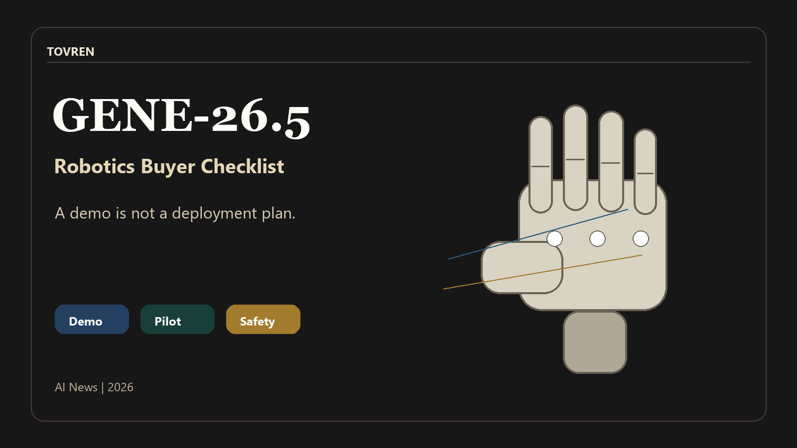 GENE-26.5 robotics buyer checklist cover