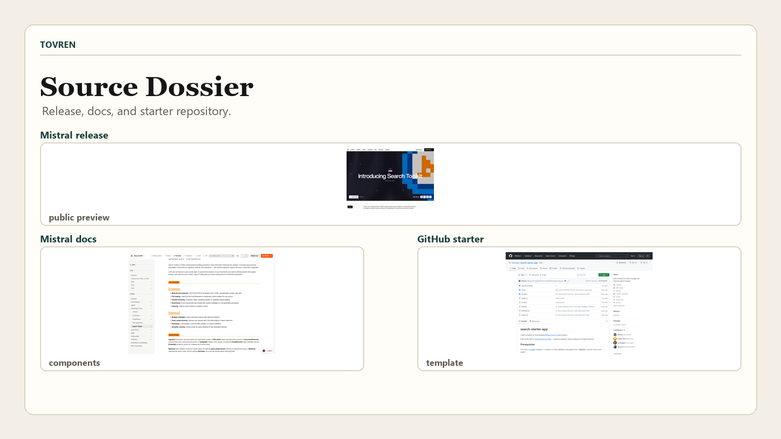 Mistral Search Toolkit source dossier