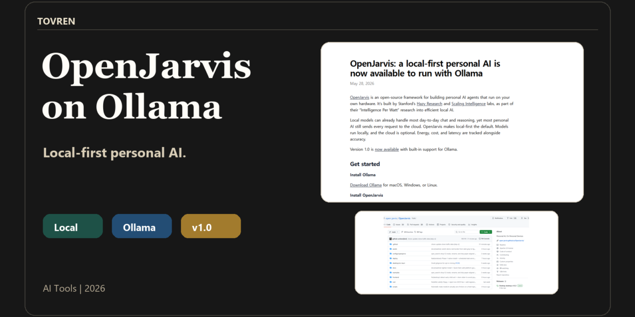 OpenJarvis Ollama local-first personal AI agent cover