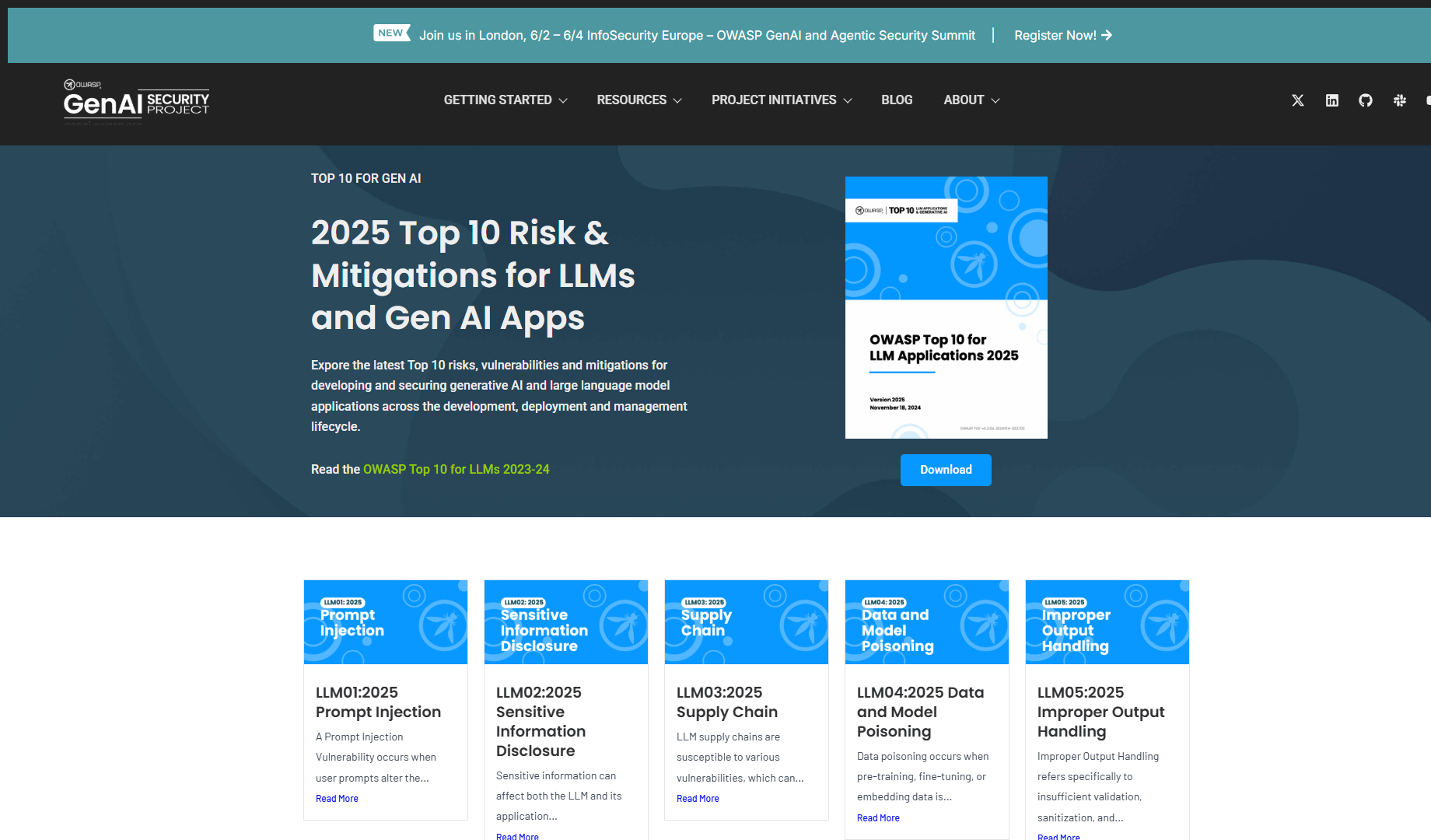 OWASP 2025 Top 10 risks and mitigations for LLMs and generative AI apps