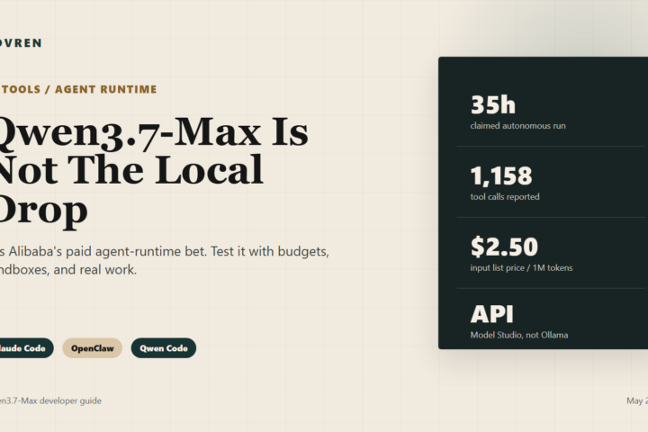 Qwen3.7-Max agent runtime verdict for developers and AI operators.